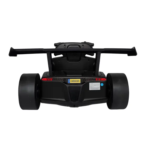 Triciclo Elettrico Bambini 24V Nero 3 Ruote 2 Motori Luci LED