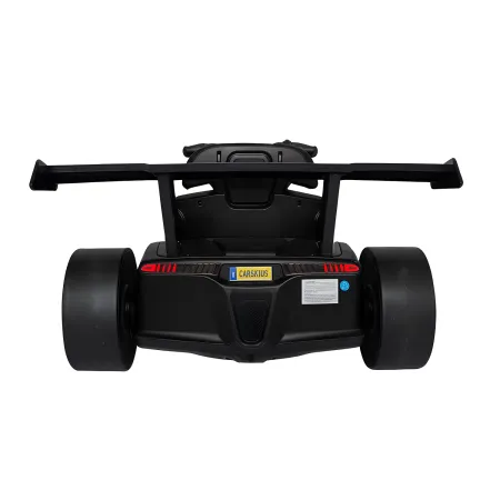 Triciclo Elettrico Bambini 24V Nero 3 Ruote 2 Motori Luci LED