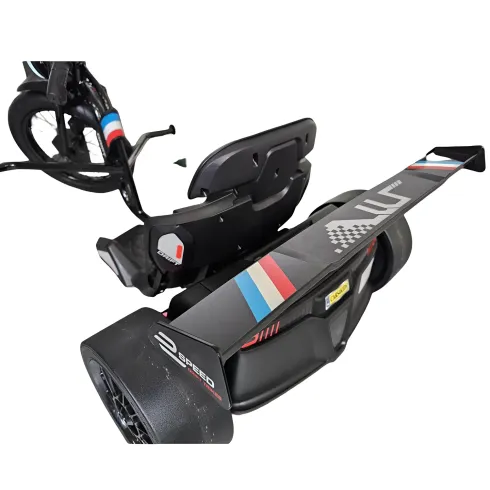 Triciclo Elettrico Bambini 24V Nero 3 Ruote 2 Motori Luci LED
