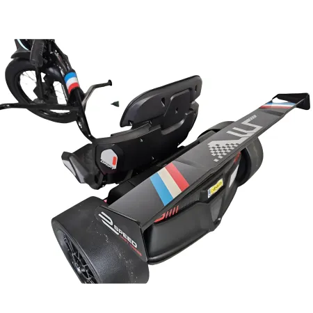 Triciclo Elettrico Bambini 24V Nero 3 Ruote 2 Motori Luci LED