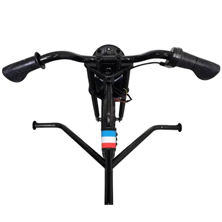Triciclo Elettrico Bambini 24V Nero 3 Ruote 2 Motori Luci LED
