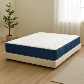 Materasso Matrimoniale Memory Invernale 160x190x25 cm Traspirante Blu 2