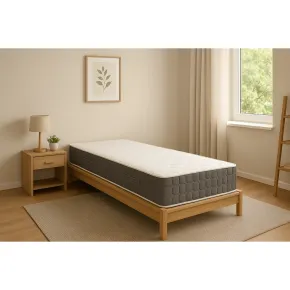 Materasso Singolo 90x190x25 cm Sfoderabile Memory Foam Grigio 2