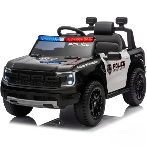 Macchina Elettrica Bambini Ford Raptor Polizia 10.8V LED e Telecomando