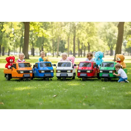 Ape Car Piaggio Elettrica per Bambini Rosso con Ruote EVA e Telecomando