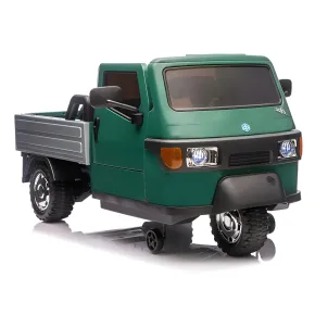Ape Car Piaggio Elettrica per Bambini Verde con Ruote EVA e Telecomando