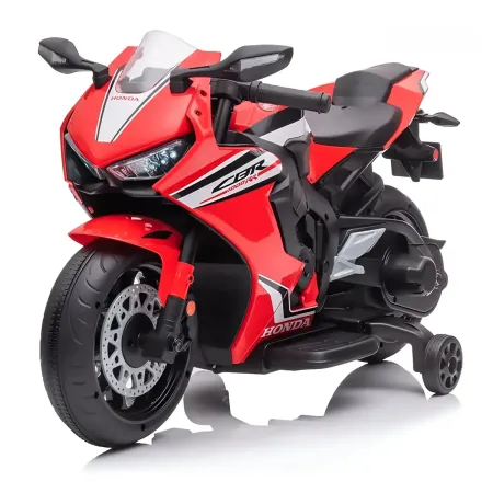 Moto Elettrica per Bambini Honda CBR Rosso 10,2V LED Batteria Ricaricabile