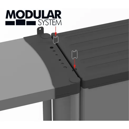 Armadio Modulare Basso Resina PVC per Esterno Porta Bombola da Balcone