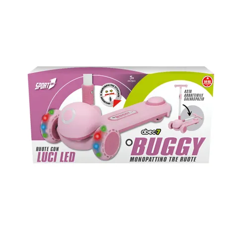 Monopattino per Bambini a 3 Ruote Luminose Manubrio Ergonomico Rosa