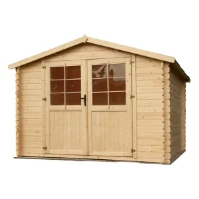 Casetta in Legno 3x3 28 mm da Giardino Rimessa per Attrezzi Blockhouse