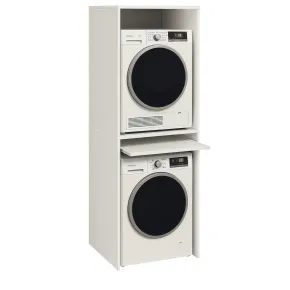 Mobile Coprilavatrice Asciugatrice in Legno Bianco Mobiletto | Bricoshop24