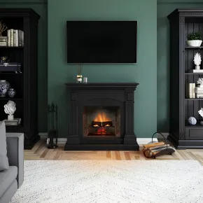 Camino Elettrico Magna Tagu PowerFlame2 Nero 1600W 2
