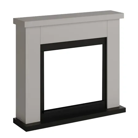 Cornice per Caminetto Elettrico Beige Tagu Frode in Legno MDF Camino