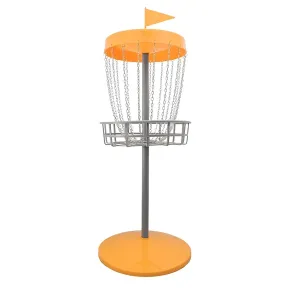 Set Disc Golf con Canestro e Dischi da Giardino Arancione Portatile 2