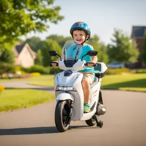 Moto Elettrica per Bambini 12V Scooter Bianco Honda SH125 2