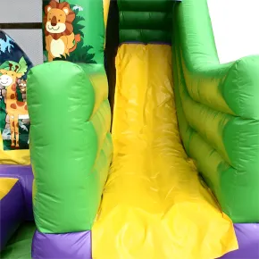 Gonfiabile per Bambini con Doppio Scivolo Uso Professionale Giungla 2