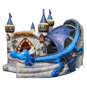 Castello Gonfiabile per Bambini Drago con Scivolo Professionale 2