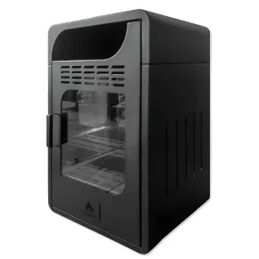 Stufa a Bioetanolo Ventilata 3 kW a Pavimento Bruciatore 1,5 lt Nero
