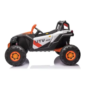 Auto Elettrica 2 Posti per Bambini 24V Fuoristrada UTV Arancione 2