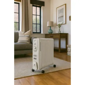 Radiatore Elettrico ad Olio 9 Elementi 2000W Regolabile Termostato 2