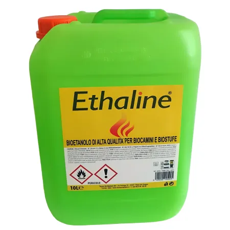 2 Taniche Bioetanolo Naturale 10L Combustibile Ecologico per Biocamini