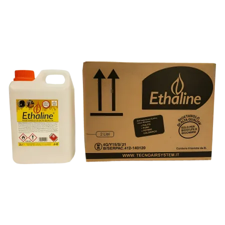 Combustibile Bioetanolo 24 Taniche 2L per Biocamini e Biostufe Inodore