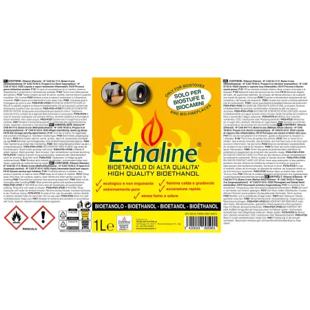 Bioetanolo 48 Taniche 1L per Biocamini e Stufe Combustibile Naturale