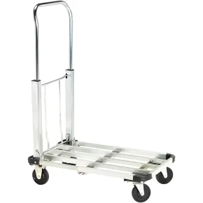 Carrello Estensibile Pieghevole Porta Pacchi 4 Ruote 150 Kg Alluminio 2
