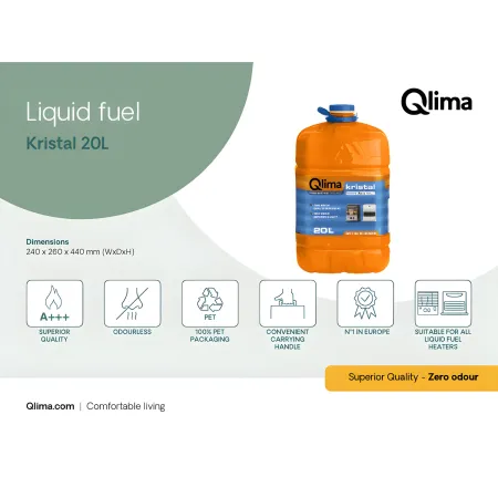4 Taniche Combustibile Liquido Stufe Portatili 20L Paraffina Premium