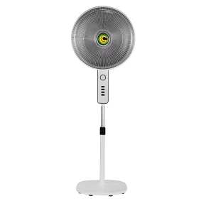 Stufa Alogena a Parabola Piantana 900W Oscillante Bianco da Soggiorno