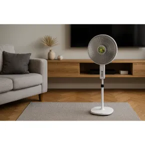 Stufa Alogena a Parabola Piantana 900W Oscillante Bianco da Soggiorno 2