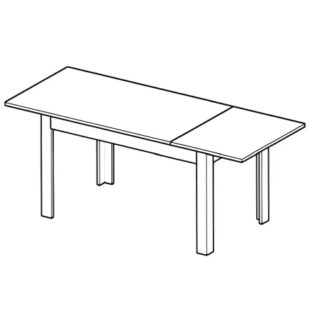 Tavolo Estensibile da Pranzo 120x80 cm Noce e Bianco
