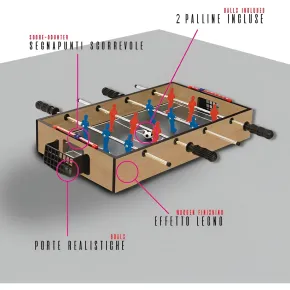 Calcetto indoor da Tavolo con Palline Segnapunti da casa 2
