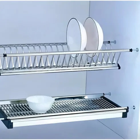 Scolapiatti Regolabile da Incasso per Pensile Organizzatore 86 cm