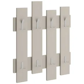Appendiabiti a Muro per Ingresso in Legno Cashmere 8 Ganci Moderno