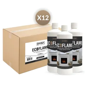 Bioetanolo Liquido 12 Bottiglie 1L per Biocamini Ecologico Inodore