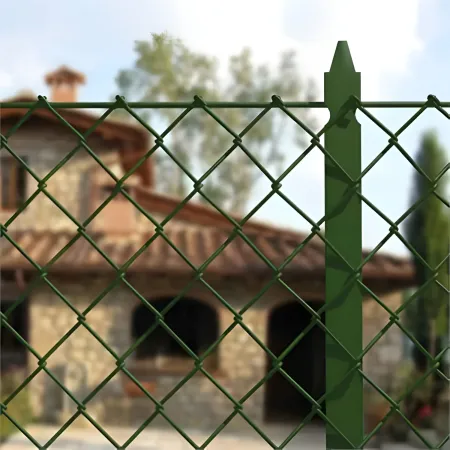 10 Paletti da 150 cm in Ferro Plastificato Verde per Terreni