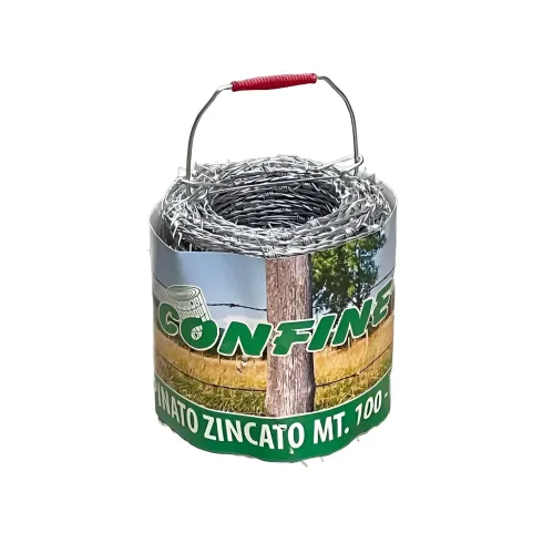 Filo Spinato Acciaio Zincato 200 Metri 2,2 mm per Recinzione Rete