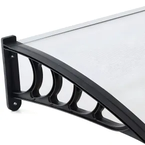 Pensilina in Policarbonato Alveolare Trasparente 105x80 Tettoia Modulare 2