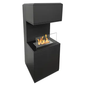Biocamino da Pavimento con Bruciatore 1,2L Nero 3,2kW Acciaio Inox