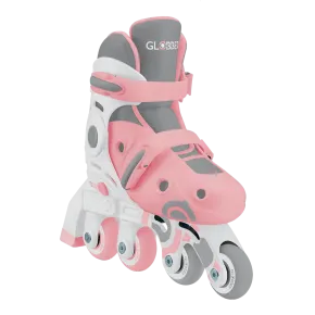 Pattini per Bambini 2 in 1 Regolabili Taglia 26–29 Rosa Pastello