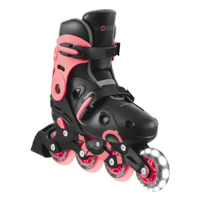 Pattini in Linea per Bambini Taglia 34-37 LED Freno Posteriore Rosa