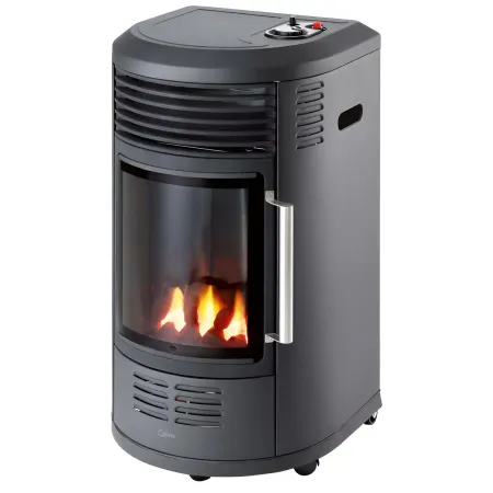 Outlet Stufa Gas 3.4kW Infrarossi Effetto Camino Catalitica Fiamma Vera
