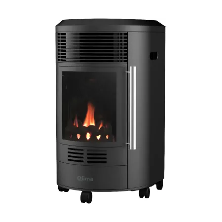 Outlet Stufa Gas 3.4kW Infrarossi Effetto Camino Catalitica Fiamma Vera
