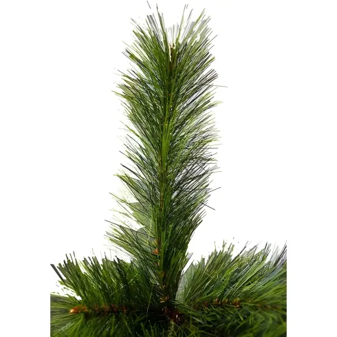 Albero di Natale Alto 210 cm Folto Verde Base 145 cm Rami Realistici