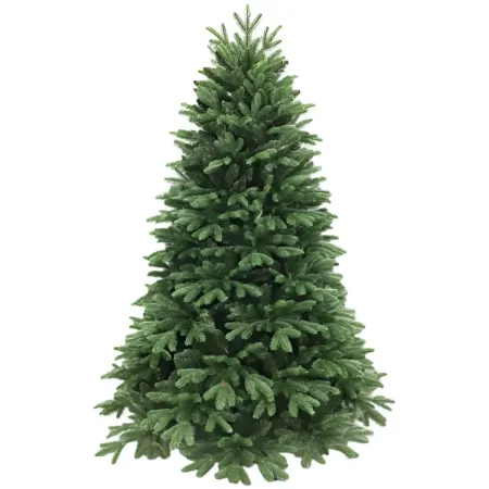 Albero di Natale 240 cm Verde PE PVC Effetto Realistico Base 157 cm
