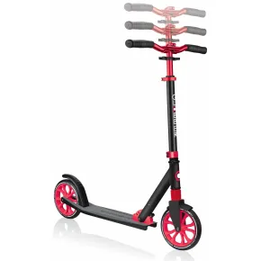 Monopattino per Bambini 8+ Nero Rosso con Ruote Grandi Fino a 100 kg 2