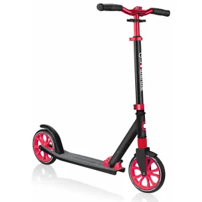 Monopattino per Bambini 8+ Nero Rosso con Ruote Grandi Fino a 100 kg