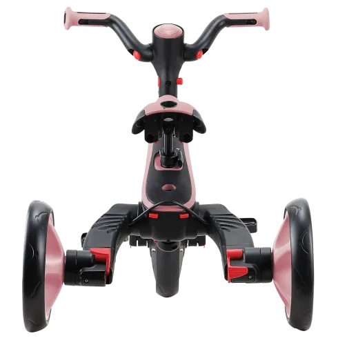 Triciclo Pieghevole 4 in 1 per Bambini Rosa Pastello con Ruote EVA