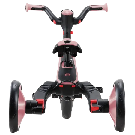 Triciclo Pieghevole 4 in 1 per Bambini Rosa Pastello con Ruote EVA